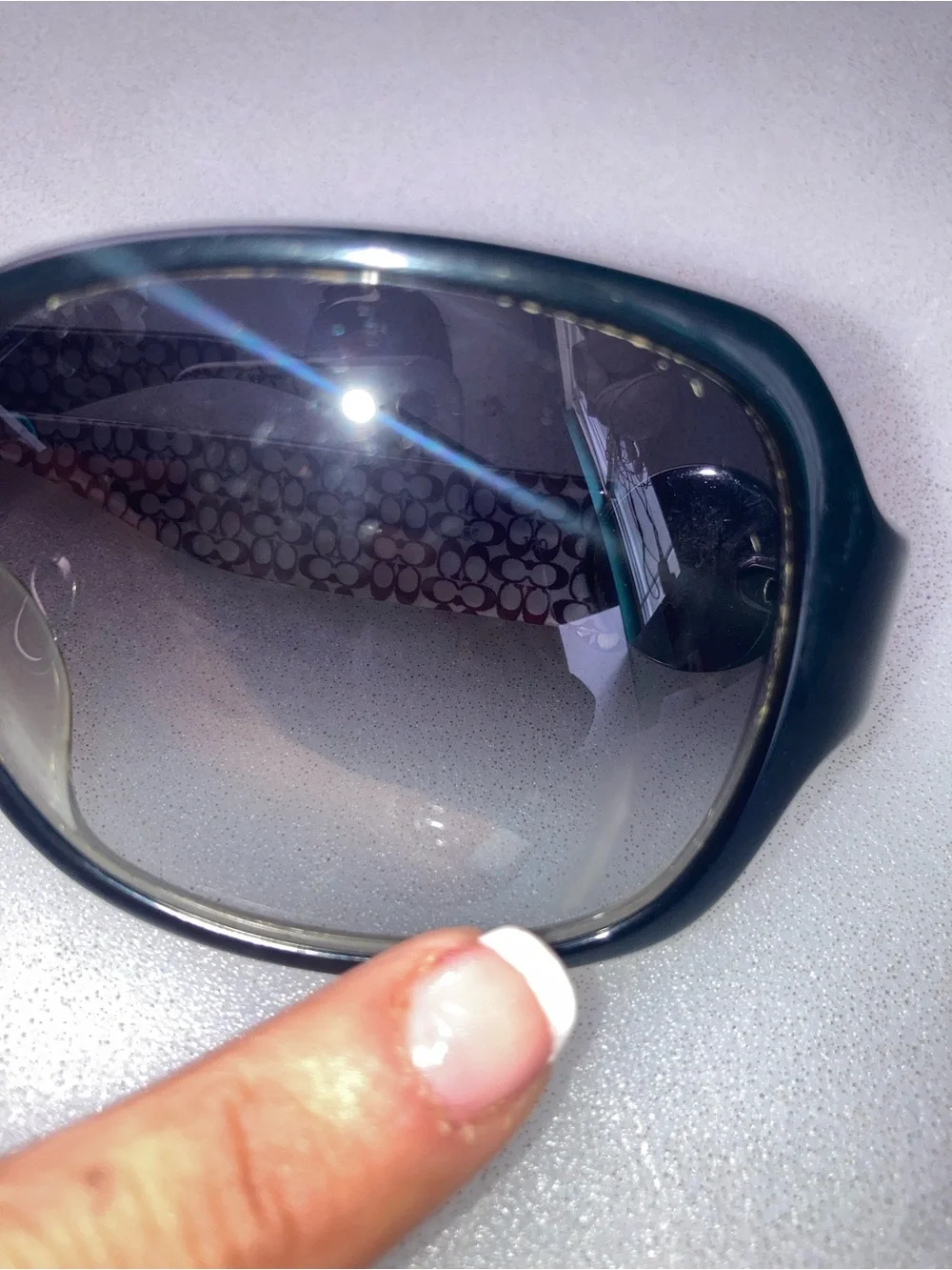 Coach women’s Black Gradient Oversized Sunglasses
